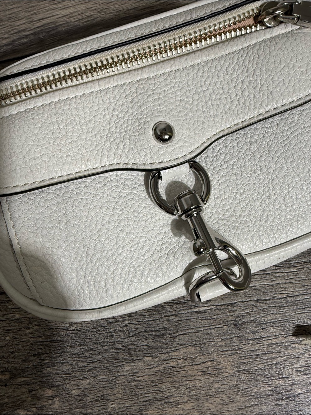 Rebecca Minkoff Pebbled Leather Belt Bag Crossbody Bag-White-Extra Tassels - Picture 3 of 11